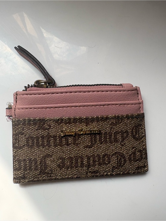 Juicy Couture Accessories - Juicy Couture Pink & Brown Signature Card Case